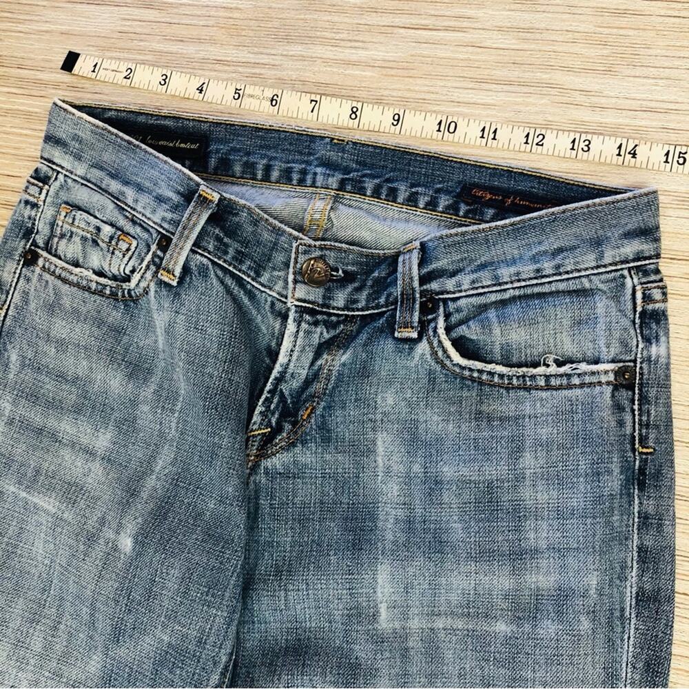 Citizens of Humanity #001 Kelly Low Waist Boot Cut Jeans Y2K Street Style - Picture 6 of 15